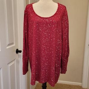 ComoVintage, Red/Gold, 3x, Long sleeved sweater
